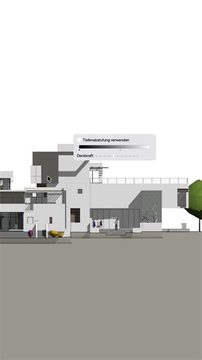 Vectorworks_deutsch on Instagram: "Perfekt lesbare Pläne, zurückhaltende Ästhetik, subtile Realitätsnähe. ✨ Mit Vectorworks 2026 passen sich Linienstärke, Tonwerte und Transparenzen dynamisch der Objektentfernung in Ansichtsbereichen und Schnitten an. Schon ausprobiert? 😁"