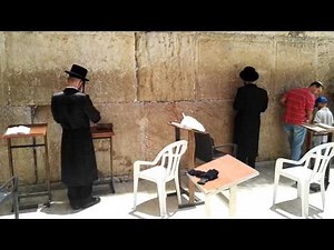 Orthodox Jews prayer at the Western Wall (Wailing Wall), Jerusalem, Israel