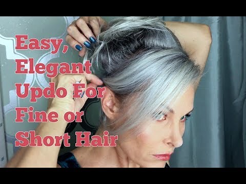 Easy Elegant Updo For Fine Or Short Hair