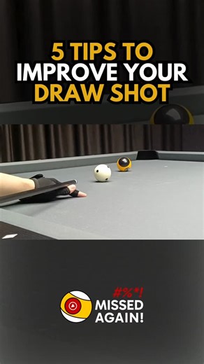 Missed Again Pool on Instagram: "5 Tips to Improve Your Draw Shot #pool #billiards #9ball #8ballpool"