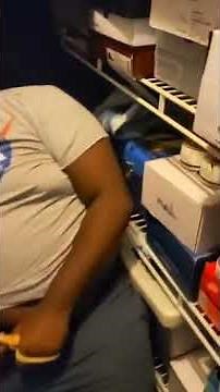 Darius was looking for something in my closet.