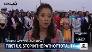 174K views · 1K reactions | ABC News' Mireya Villarreal is in Del Rio, Texas, the first place in the U.S. to experience totality today. "The idea of the eclipse happening here first is such a big win for this small border community." | ABC News Live | Facebook