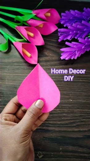Beautiful Paper Flowers at Home 🌸 | Easy DIY How to make Paper Calla Lily Tutorial Paper Flowers