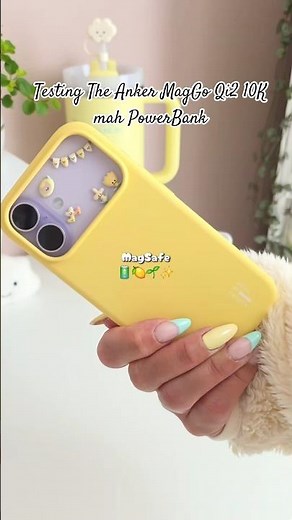 Testing Anker MagGo Qi2 10k mah PowerBank iPhone 17 Lavender #anker #iphone17