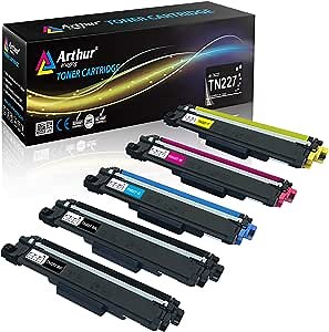 Arthur Imaging with CHIP Compatible Toner Cartridge Replacement For Brother TN227 TN227bk TN 227 TN223 use with HL-L3210CW HL-L3230CDW HL-L3270CDW HL-L3290CDW MFC-L3710CW MFC-L3750CDW L3770CDW 5 Pack