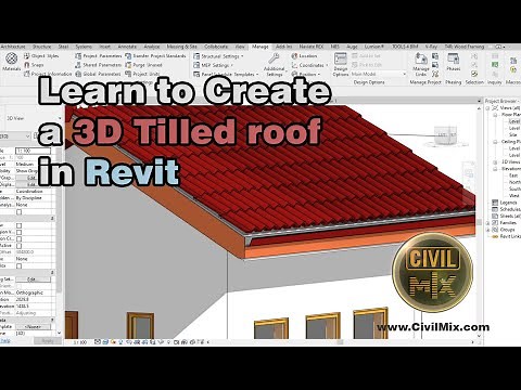 Create 3D tiled roof in Revit - CivilMix tutorials