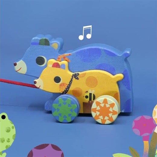 DJ06266-GABI&SAM-JOUETATRAINERMUSICALPULLALONGTOY-18MOIS/MONTHS