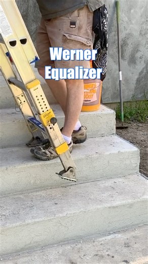 Werner Extension Ladder with Built In Levelers