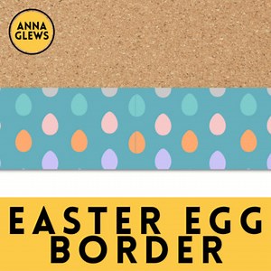 Easter Egg Printable Bulletin Board Border Classroom Decor