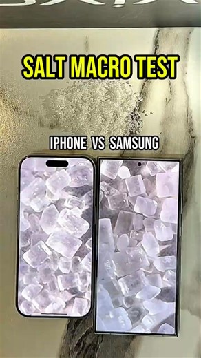 This Salt Test Shocked Me! iPhone vs Samsung Macro 😱 #shorts