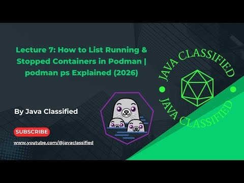 Lecture 7: How to List Running & Stopped Containers in Podman | podman ps Explained (2026)