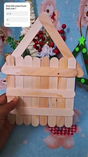 “Cute Christmas Snow House ❄️🏠✨Simple, cozy & aesthetic DIY for the festive season!”#snow #fall #diy