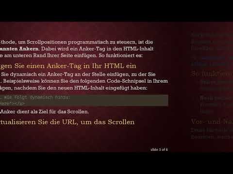 Steuern Sie die Scrollposition Ihrer HTML-Seite ganz einfach mit JavaScript