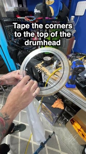 DIY Light Defuser with an old drumhead #drums #everythingwitheric #ericlovley