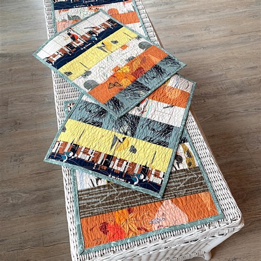 Charley Harper Patchwork Placemats – Quilted Prints With Birds & Nature – Colorful Modern Table Decor - Etsy