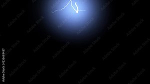15 Realistic lightning strikes over black background. Thunderstorm with flashing lightning thunderbolt