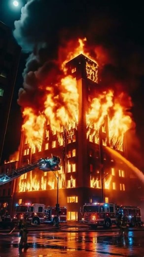 Massive Building on Fire – Dramatic Firefighting Footage 🔥🚒 #WeatherEvent #UrbanFire #Firefighting