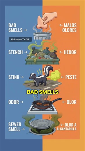Master Bad Smells in English 🤢🇺🇸 Essential Vocabulary: Stench, Stink, Odor | Vocabulario Inglés