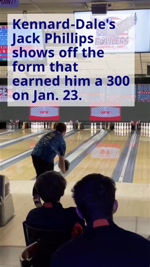 Kennard-Dale's Jack Phillips hit a 300, then Chase Sharar came within three pins of perfection less than a week apart. | Gametime PA