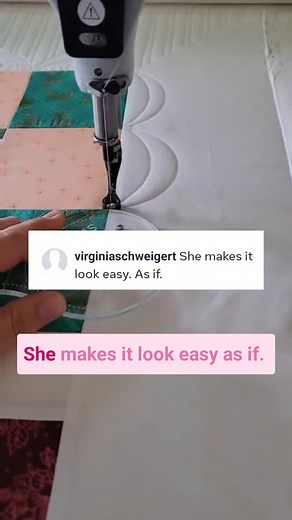 Drop an 'easy' below, and I'll send you details about my Beginner's Guide to Free-Motion Quilting class! She makes it look easy… as if! 😆 Well, I’ll take that as a compliment! But let me tell you—nothing comes easy without practice. The first time I tried to ride a bike, I crashed straight into the back of a car. 🚲💥 But that didn’t stop me! At 5 years old, I wanted to keep up with the other neighborhood kids, so I got up and tried again. Fast forward to when I made the crazy decision to spend