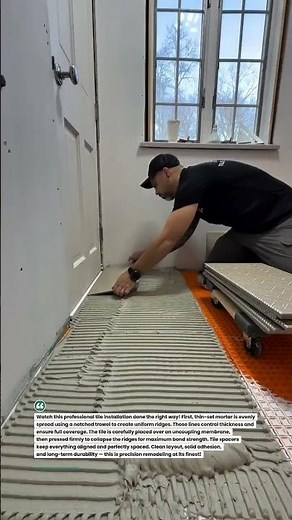 Perfect Tile Install Over Uncoupling Mat #tile #remodel #contractor