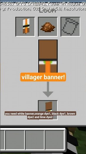 How to make villager banner in Minecraft #minecraft