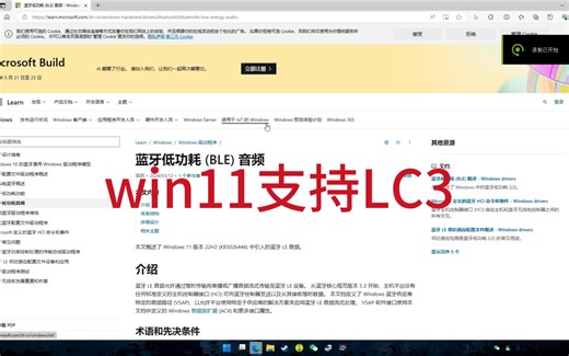 win11支持LC3编码