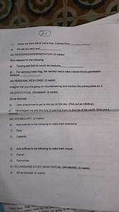 c) When we were still at Camp four, Colonel Hunt d) We set out... | Filo