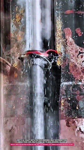 Vertical Induction Heating Machine for Industrial Axle Thermal Expansion Process up to 850°C