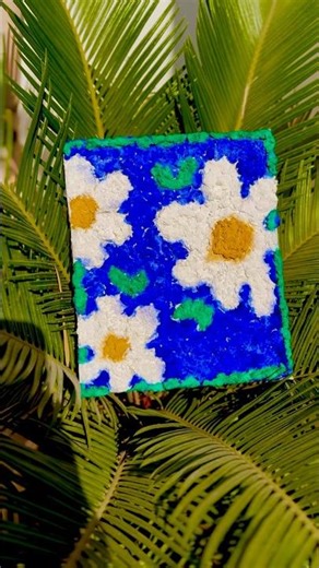 Create beautiful texture art using just tissue paper! 🤍✨Simple and aesthetic.