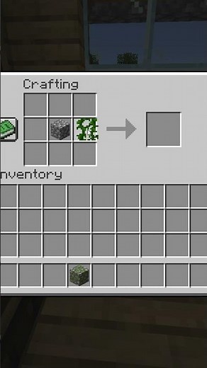 Minecraft Bemooster Stein herstellen & craften! #shorts