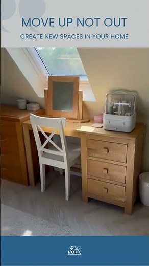Loft converted into dressing room/walk-in wardrobe space