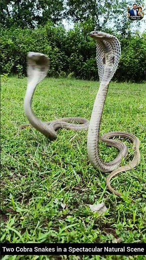 Two Cobra Snakes in a Spectacular Natural Scene #snake #wildliferescue #wildlifeentertainment