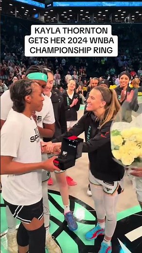 Hardware fit for a CHAMPION 🙌💍 #nyliberty #basketball #wnba #kaylathornton #championshipring