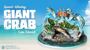 13K views · 12 reactions | My award-winning giant crab cake is now a tutorial on sugar geek show! Get it! https://sugargeekshow.com/class/giant-crab-cake-tutorial/ | Sugar Geek Show | Facebook