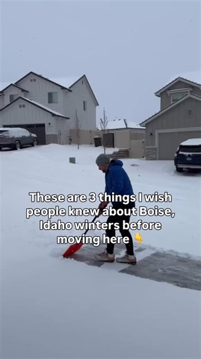 Boise winters might surprise you….. ❄️ First, 👉 comment RELOCATE to get my updated Boise Relocation Guide. Tony and I moved to Boise, Idaho from Minnesota over 6 winters ago, here’s what we’ve learned: ❄️Snow is manageable here - We only get 18 inches on average per year in the Treasure Valley (compared to 50 in Minnesota!), and it usually melts within 1 or 2 days. Tony or I shovel maybe 2-3 times all winter - a huge difference from our Midwest days. ☀️ The sun still shines - We actually get 20