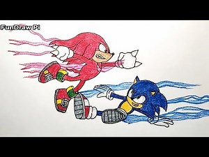 How to Draw Sonic vs Knuckles | Sonic The Hedgehog | FunDraw Pi
