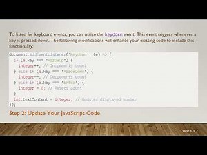 How to Assign Arrow and Enter Keyboard Keys in JavaScript for Your Tally Counter
