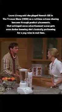 The Mococoa advertisement scene by Laura Linney as Hannah Gill in The Truman Show gets darker 💀