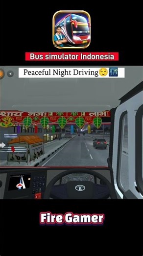 Driving peacefully at night. ||BusSimulatorIndonesia||#shorts #viralshorts