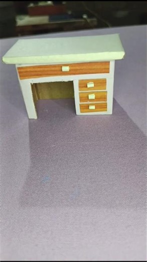 DlY mini study table with cardboard || how to make miniature study table#viral #shorts @Craftube4u