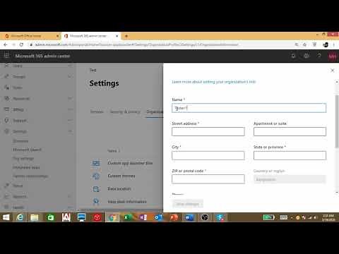 Change your organization's address, technical contact, and more from office 365 admin center