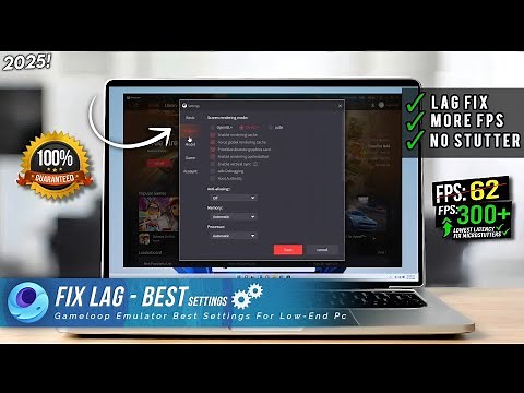 🔧Gameloop Best Settings For Low End Pc/Laptop 2025 | Gameloop Emulator Boost Performance
