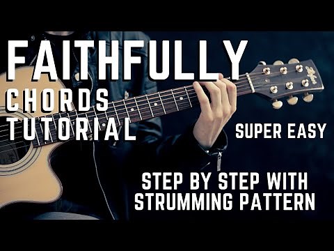 Faithfully by Journey Acoustic Guitar Chords Tutorial + Lesson for beginners / experts