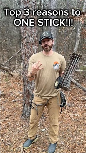 Saddle hunting using the one stick method #hunting #howto #deer