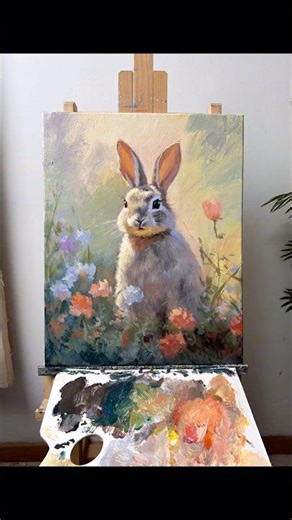 Rabbit/Cloth Acrylic Painting Tutorial/Step-by-step Painting/#68