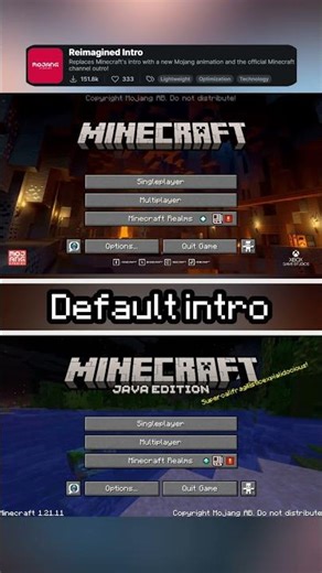 Best minecraft intro #minecraftmods #minecraft