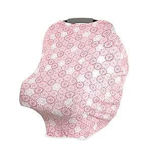 aden + anais Comfort Knit 6-in-1 Super Soft Cotton with Spandex Multi-Use Cover for Car Seat, Nursing, Cart, Baby Swing, High Chair, Infinity Scarf, Sunburst