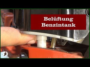 Benzintank Belüftung einer Kettensäge