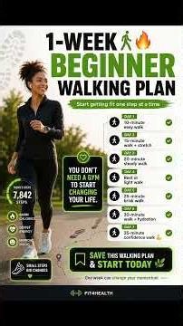 1 week beginner walking plan #walkingplan #Shorts